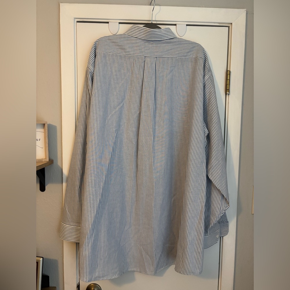 Stafford Classic Blue and White Pinstripe Shirt - Picture 3 of 3